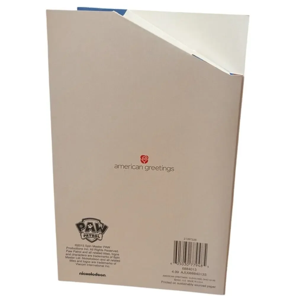 2015 Paw Patrol Boys Birthday Card with Pop Up
